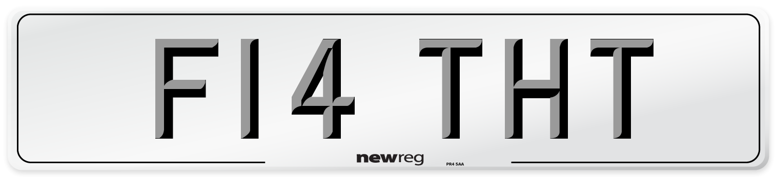 F14 THT Number Plate from New Reg